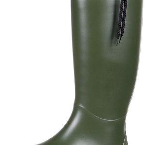 Packable Tall Rain Boots for Women Waterproof Rubber Garden Boots Ultra Lightweight Flat Wellies Mud Boots- NOT FOR WIDE CALF
