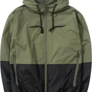 Men's Lightweight Windbreaker Jackets Outdoor Hooded Pocket  Jacket