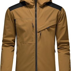 Waterproof Jackets for Men Lightweight Rain Jacket Hooded  Zip Windbreaker for Running Hiking Travel