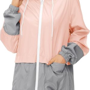 Lightweight Rain Jacket Women  for Women Packable Rain Coat Windbreaker Rain Jackets Waterproof with Hood