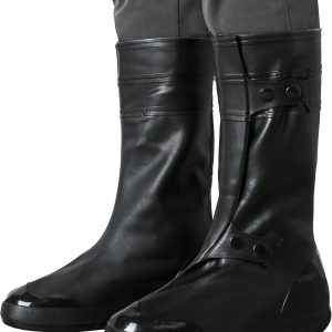 Waterproof Shoe Cover Galoshes Overshoes Men and Women Motorcycle Boot Rain Covers Easy Cleaning Heavy Duty Over Rubber Work Rubber Overshoe