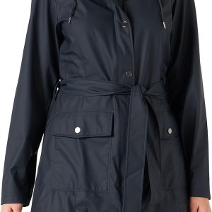 Jacket - Waterproof Jacket with Hood for Women - Reusable  with Belt
