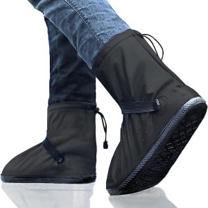 Shoe Covers with Zipper, Reusable Waterproof Shoes Cover, Non-Slip Rain Snow Boot for Men and Women