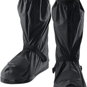 Rain Shoe Covers Waterproof Rain Boot Shoe Covers with Reflector Zipper Reusable Galoshes Overshoes Non-slip